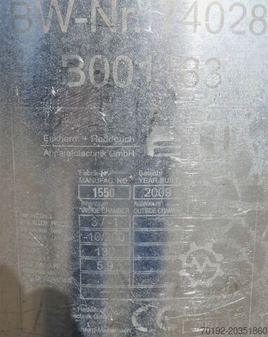 130 liter pressure tank made of V4A Eckhardt + Hedderich 6311