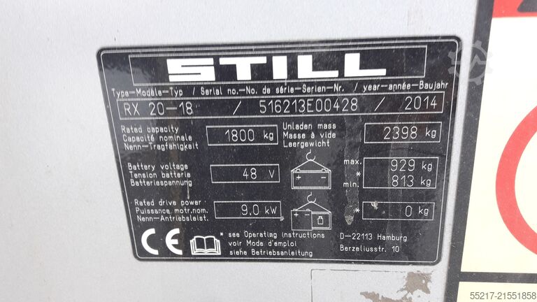 Gabelstapler ID-Nr. E00428 STILL RX20 - 18