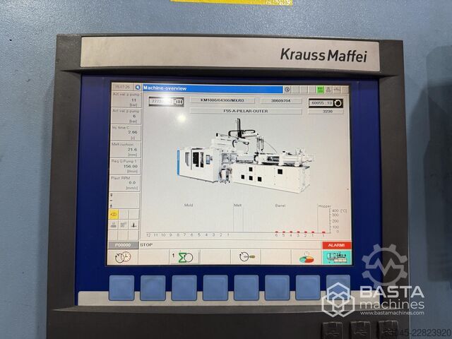 Krauss Maffei KM 1000-4300MX (2008) 2K bolt on unit Krauss Maffei KraussMaffei KM 1000-4300MX