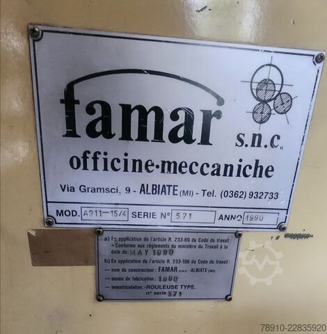 Blechbiegemaschine Famar 1500 x 4 mm Famar 15/4