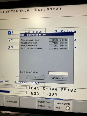 Fräsmaschine Kunzmann WF4/3 TNC320 wenig Betriebsstunden