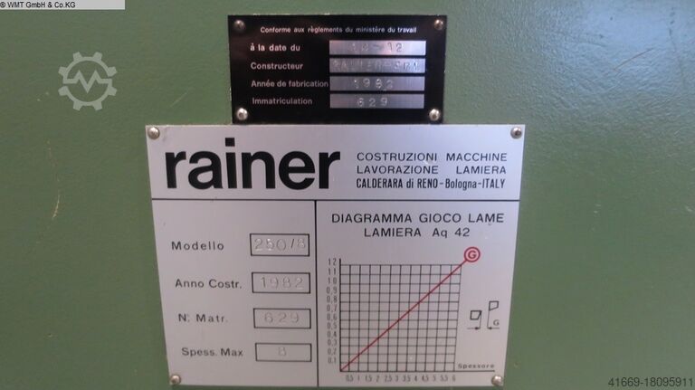 Notching Machine RAINER 250 / 8