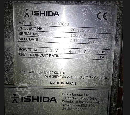 X-ray machine for plastic bottles Ishida IX GA B3043 Xray