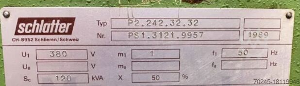 Punktschweißmaschine Spot welding SCHLATTER P1-42-11-22 1C VU122S S55S