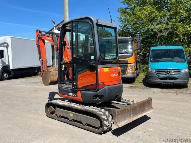 Mini excavator KUBOTA Minibagger U 27 - 4 Minibagger HI Kurzheck 1928h