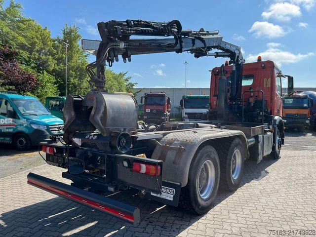 Truck mounted crane MERCEDES-BENZ Arocs 2643 L 6x4 Abrollkipper mit Kran Funk+Grei