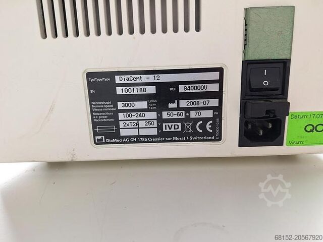 Diamed Diacent-12 Centrifuge Diamed Diacent-12