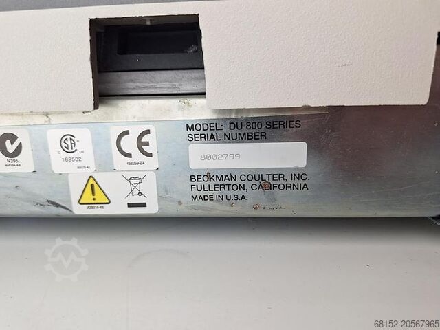 Beckman Coulter DU 800 UV-Vis Spectrophotometer Beckman Coulter DU 800