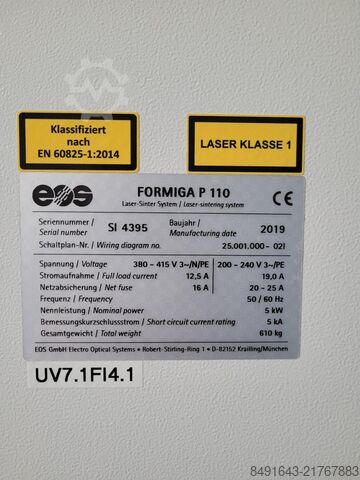 3d printer EOS FORMIGA P 110 Velocis