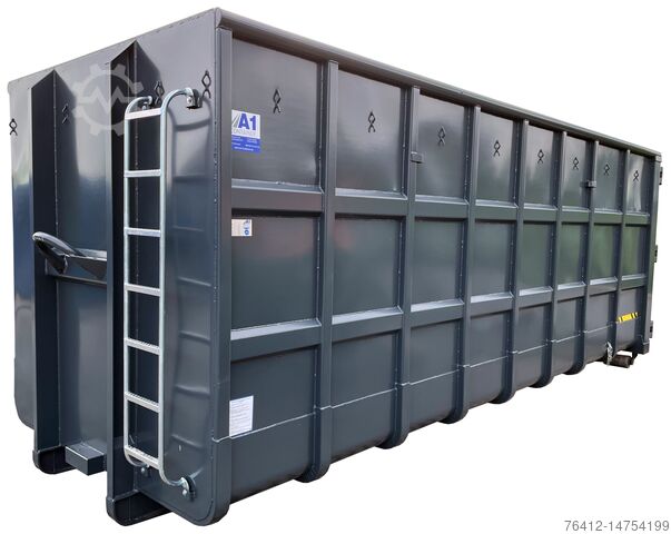 Skip container A1 Container Metallbox 2 m³ stapelbar RAL 7016 Anthrazitgrau