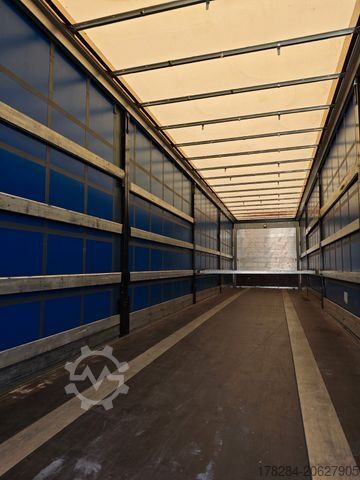 Open semitrailer with tarp SCHWARZMÜLLER POWER LINE  SAF  1. und 3. Achslift Ladebordwand