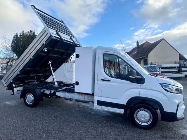 Tipper van MAXUS Deliver 9 Chassis L3 Kipper Bawer Box AHK 147Ps