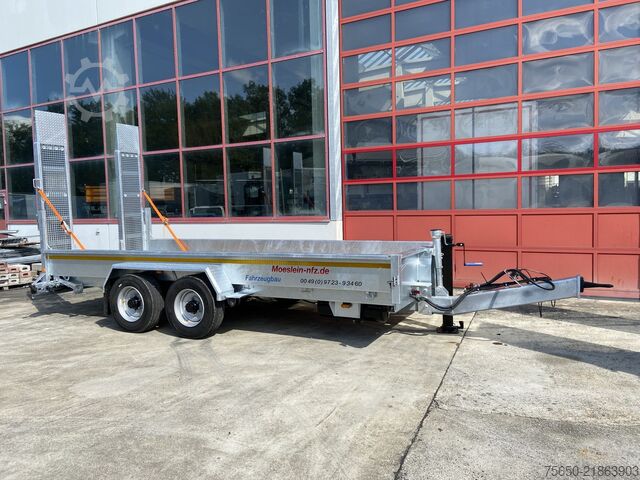 Low loader trailer Möslein TT 11-E 5,50 - 2 Tandemtieflader5,50 m x 2 m, Feuerverzinkt