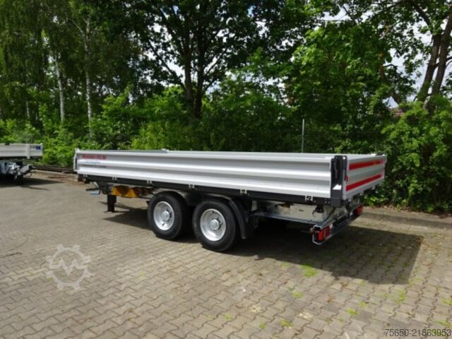 Tipper trailer Möslein TTD11 weiß neuer Tandem 3- Seitenkipper Tieflader-- Neufahrzeug --