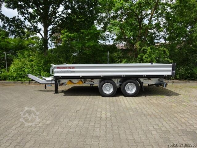 Tipper trailer Möslein TTD11 weiß neuer Tandem 3- Seitenkipper Tieflader-- Neufahrzeug --