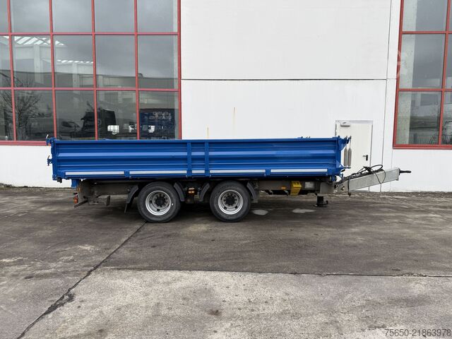 Three-way tipper trailer 18 k 18 t Tandemkipper- Tieflader, BreitbereiftWenig Benutzt