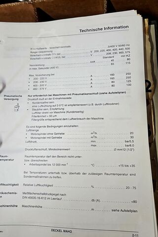 Universal-Bearbeitungszentrum Deckel Maho DMC 60 U hi-dyn