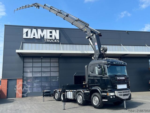 Crane truck Scania R490 R 490 8x2 Euro 6 HMF 8520-K6 + JIB FJ2000-K6