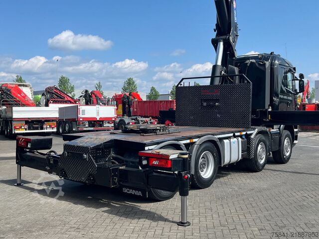 Crane truck Scania R490 R 490 8x2 Euro 6 HMF 8520-K6 + JIB FJ2000-K6