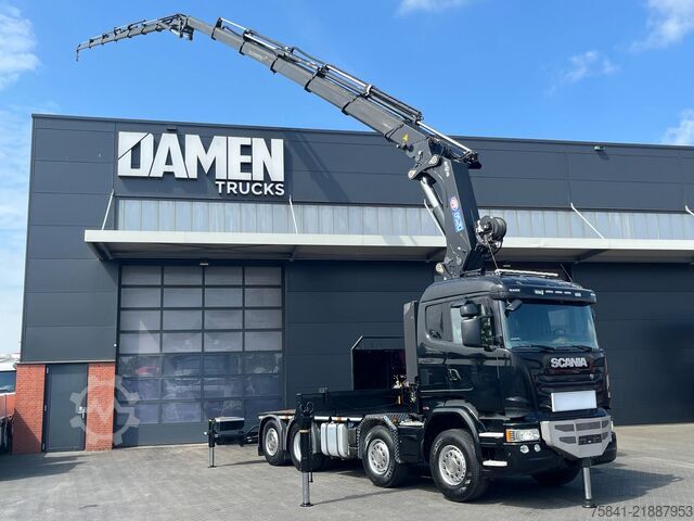 Crane truck Scania R490 R 490 8x2 Euro 6 HMF 8520-K6 + JIB FJ2000-K6