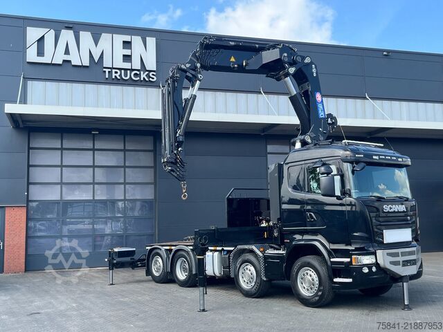 Crane truck Scania R490 R 490 8x2 Euro 6 HMF 8520-K6 + JIB FJ2000-K6