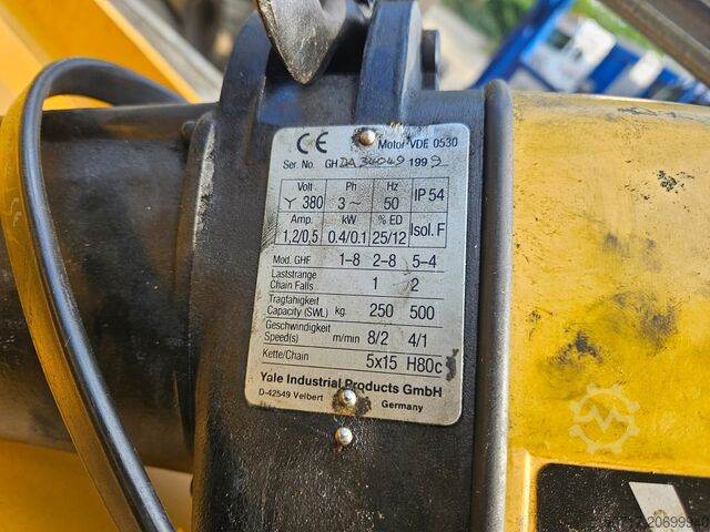 Kettenzug Zwenk kolom Yale 500 Kg 0.5 Ton