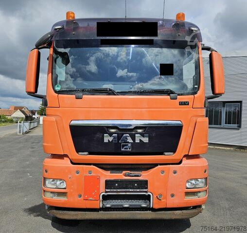 Roll-off tipper truck MAN TGS 26.480 6x4 H-2 BL Nachlauflenkachse