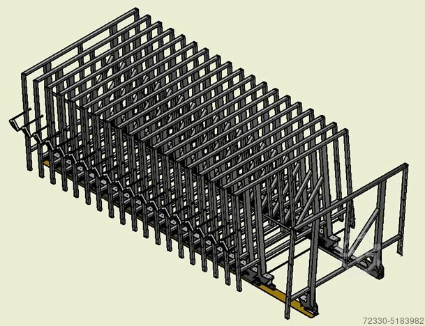 REGAL MIT VERFAHRBAREN FÄCHERN ZUR LAGER EXPOGLASS ® R220 -20