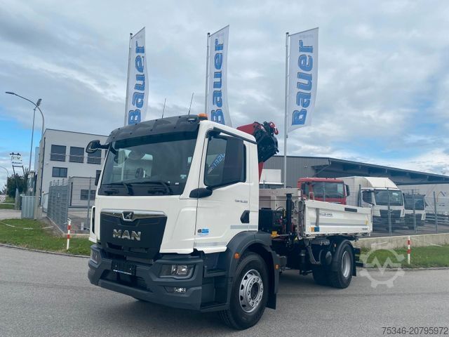 Kipper LKW MAN TGM 18.320 /4x2/BL/Meiller/Kipper/Kran/15 m/ Neu
