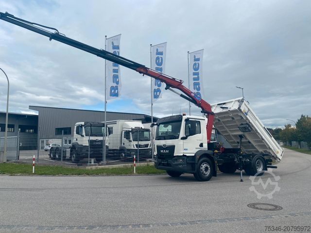 Kipper LKW MAN TGM 18.320 /4x2/BL/Meiller/Kipper/Kran/15 m/ Neu