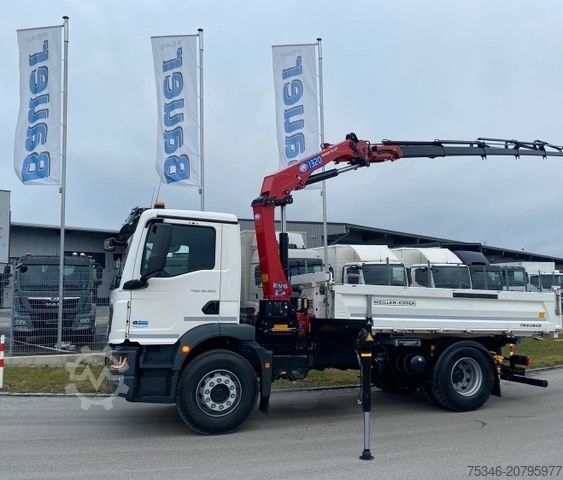 Kipper LKW MAN TGM 18.320 /4x2/BL/Meiller/Kipper/Kran/15 m/ Neu