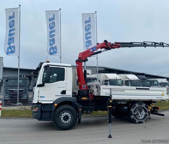 Kipper LKW MAN TGM 18.320 /4x2/BL/Meiller/Kipper/Kran/15 m/ Neu