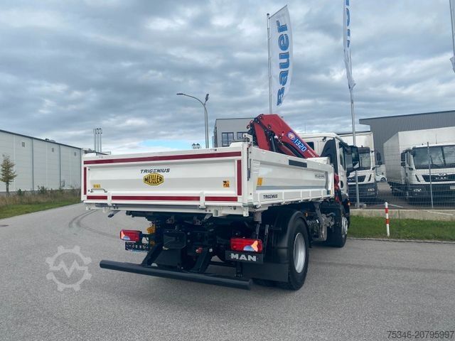 Dreiseitenkipper LKW MAN TGM 18.320 /4x2/BL/Meiller/Kipper/Kran/15 m/ Neu