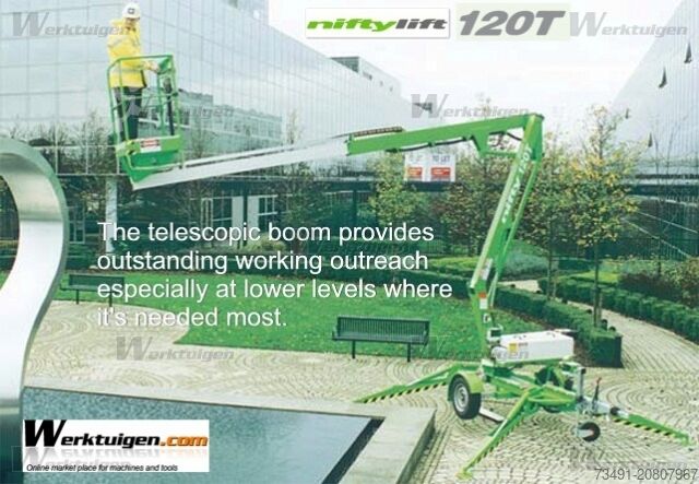 Trailer with working platform Niftylift 120 TE