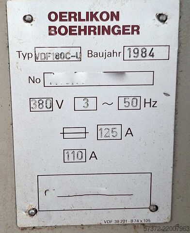 CNC Slant-Bed Lathe Oerlikon Boehringer VDF 180