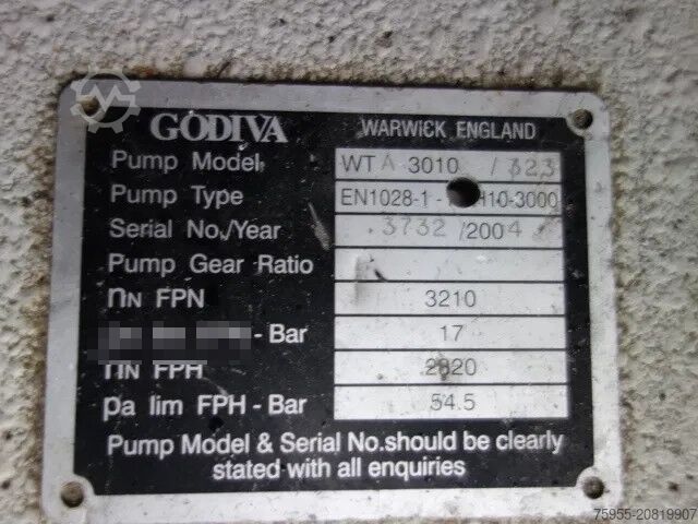 Fire engine Mercedes-Benz Atego 1828 4X4 GODIVA PUMP