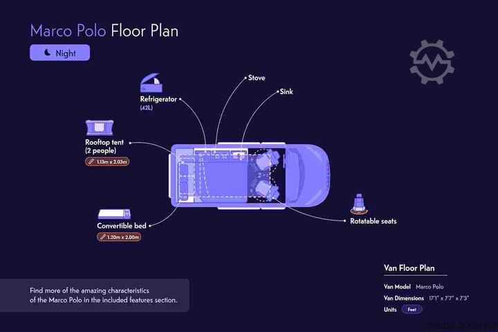 Kastenwagen Wohnmobil / Campervan Mercedes Marco Polo 250d | Camper di lusso | 2 posti letto | Cucina