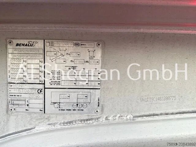 Kipper Benalu C39C14/Liftachse/Voll Alu