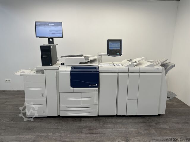 Digital print machine Xerox D136, incl. FreeFlow Server, paper deck, booklet-finisher