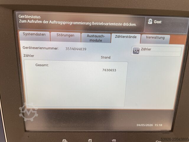 Digital print machine Xerox D136, incl. FreeFlow Server, paper deck, booklet-finisher
