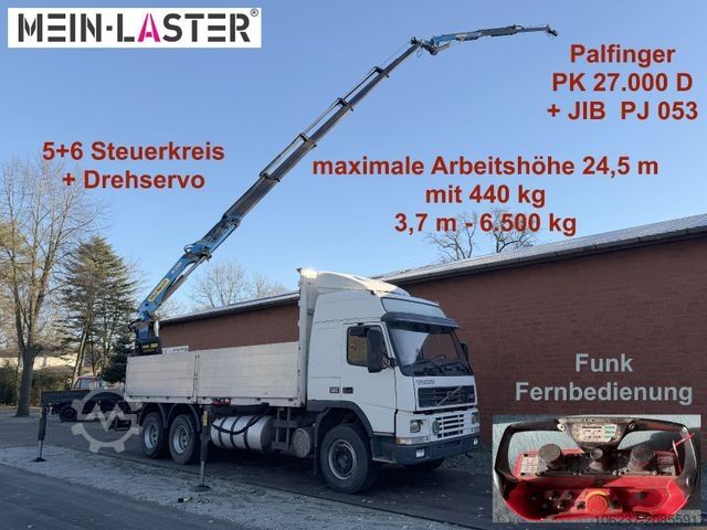 Autokran VOLVO FM12 380 PK 27000D 24,5m 5+6 Deutscher LKW