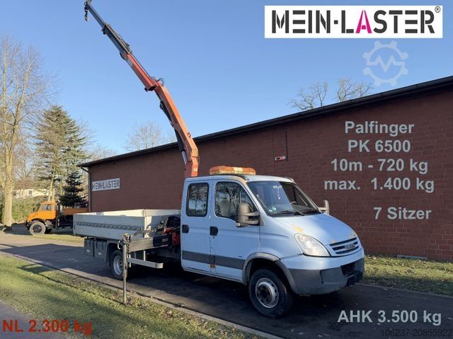 Pritschenwagen IVECO 65C180 3.0d Palfinger PK 6500 7 Sitzer