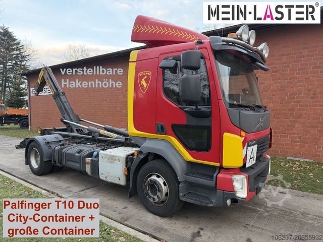 Abrollkipper VOLVO FL 250 Palfinger T10Duo City + StandardContainer