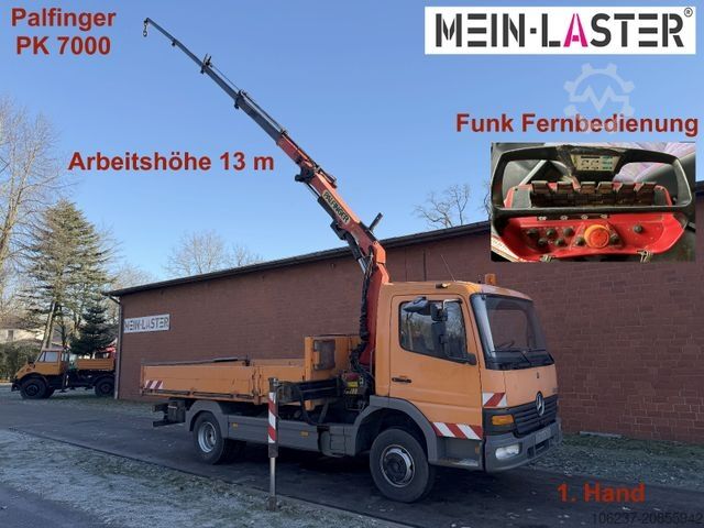 Pritschenwagen MERCEDES-BENZ 815 Pritsche  Palfinger PK 7000 13 m Funk + AHK