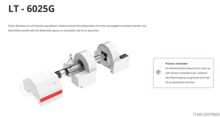 Rohr-Laserschneidmaschine ACME-Laser LT-6035