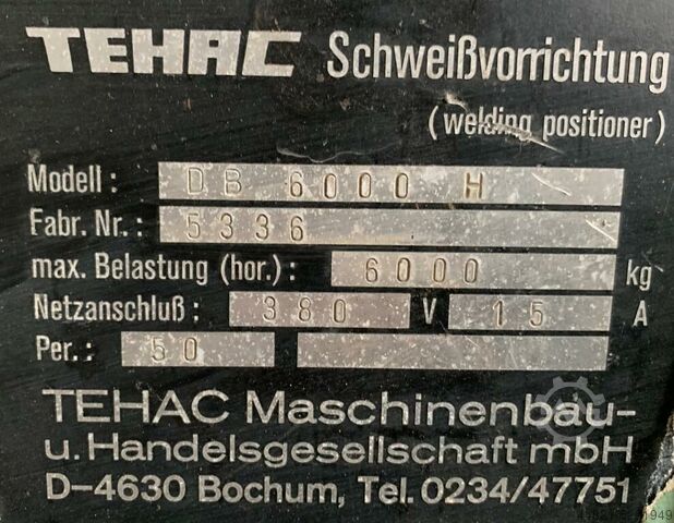 Welding turntable TEHAG DB 6000 H