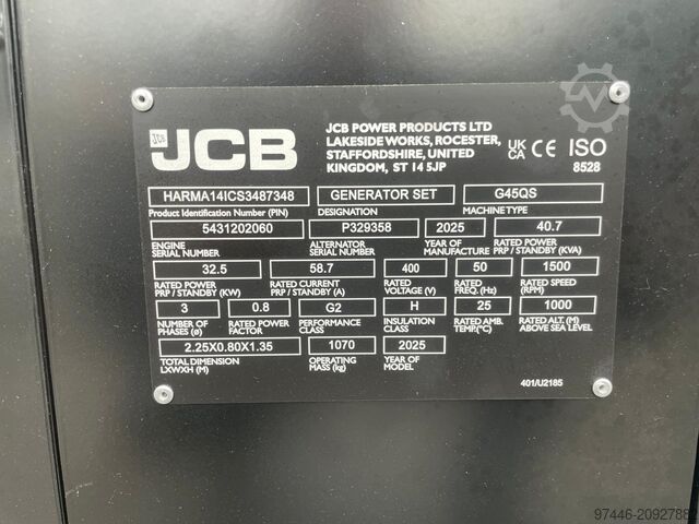 Generator JCB G45QS