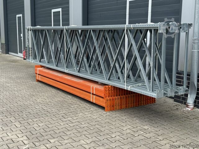 6,000 x 1,100 mm / 3 levels / 18.72 linear meters. META Thyssen (Multipal S) Palettenregalanlage Palettenregal Regal