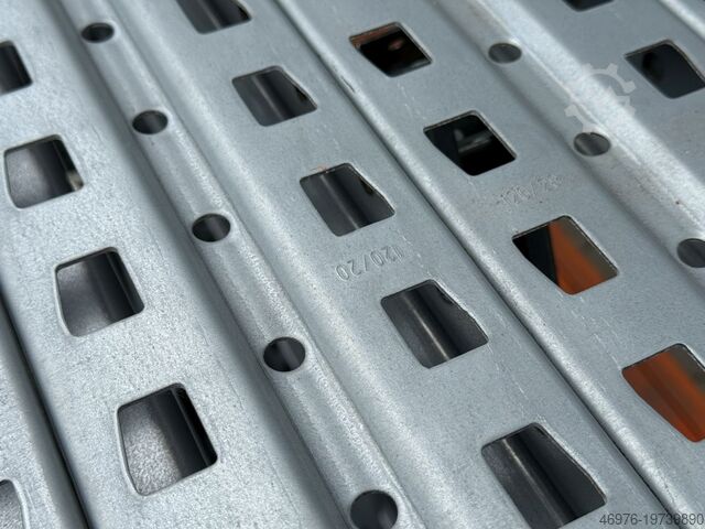6,000 x 1,100 mm / 3 levels / 18.72 linear meters. META Thyssen (Multipal S) Palettenregalanlage Palettenregal Regal