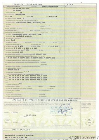 Tipper semitrailer LANGENDORF SK 24 - KIPPER 27 m3 - Fe/Fe - STAHL + LIFTACHS